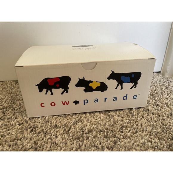 Cow Parade “Party Cow” Blue with Balloons 2000 #9178 Retired Westland Giftware - Picture 7 of 9